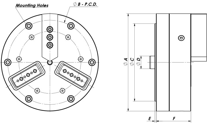 Grinding chuck drawing