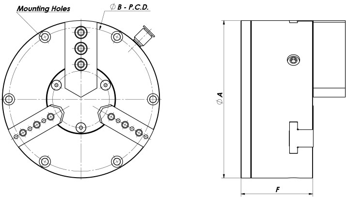 Staitionary precision air chuck Staitionary precision air chuck